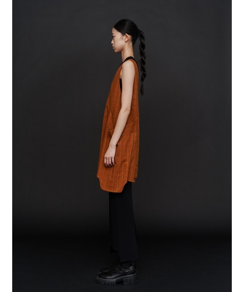 LINE CHECK INSERT DESIGN VEST / ラインチェックインサートデザイン