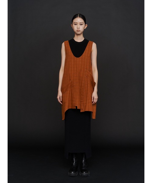 セール】LINE CHECK INSERT DESIGN VEST / ラインチェックインサート