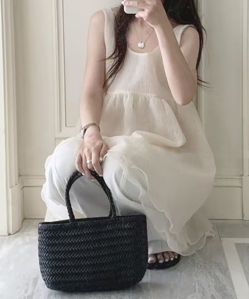 frunco（フランコ）の「BIGリボンワンピース（ワンピース・レディース・ブラック/グレー/ホワイト・FREE）」の5枚目の写真