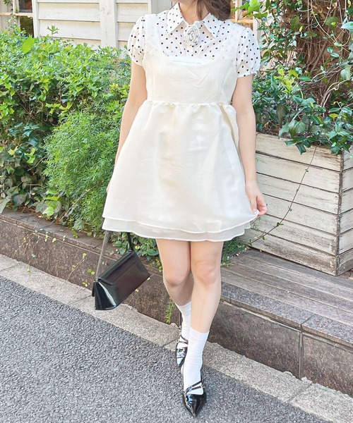 frunco（フランコ）の「BIGリボンワンピース（ワンピース・レディース・ブラック/グレー/ホワイト・FREE）」の22枚目の写真