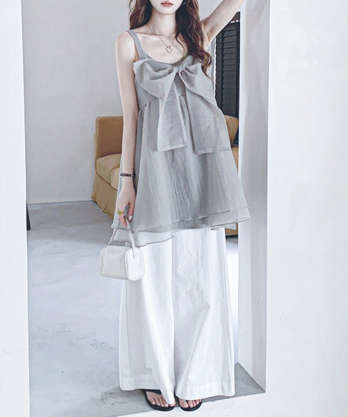 frunco（フランコ）の「BIGリボンワンピース（ワンピース・レディース・ブラック/グレー/ホワイト・FREE）」の13枚目の写真