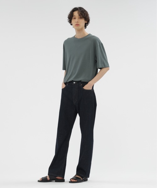 MARGARET HOWELL(マーガレットハウエル)の「COTTON LINEN PIQUE(Tシャツ/カットソー・メンズ・ダークグリーン/ブラック・MEDIUM/LARGE)」の6枚目の写真