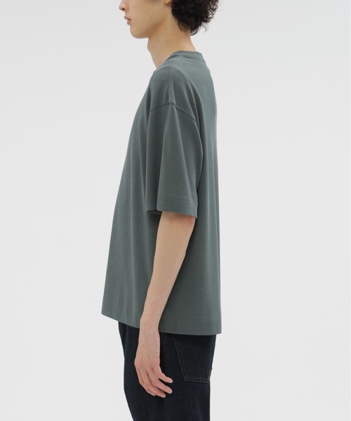 MARGARET HOWELL(マーガレットハウエル)の「COTTON LINEN PIQUE(Tシャツ/カットソー・メンズ・ダークグリーン/ブラック・MEDIUM/LARGE)」の7枚目の写真