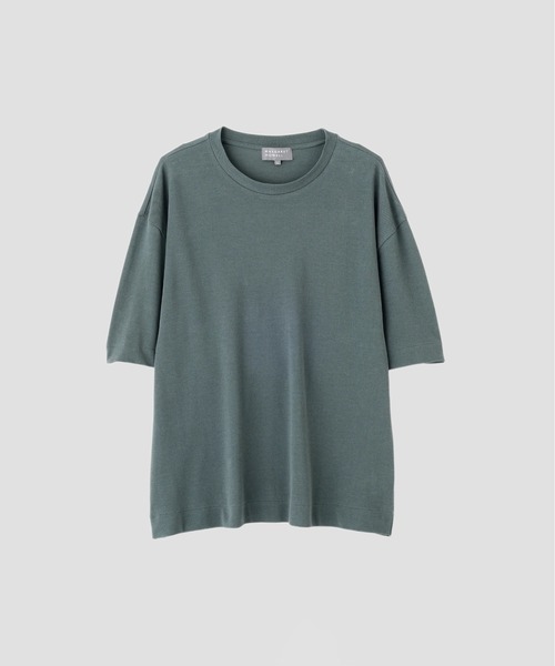 MARGARET HOWELL(マーガレットハウエル)の「COTTON LINEN PIQUE(Tシャツ/カットソー・メンズ・ダークグリーン/ブラック・MEDIUM/LARGE)」の8枚目の写真