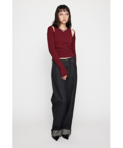 RIB SLEEVE 2PIECE トップス（ニット/セーター）｜LAGUA GEM
