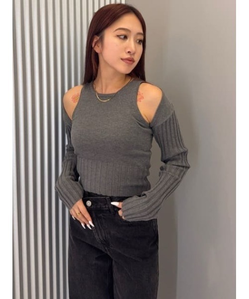 セール】RIB SLEEVE 2PIECE トップス（ニット/セーター）｜LAGUA GEM