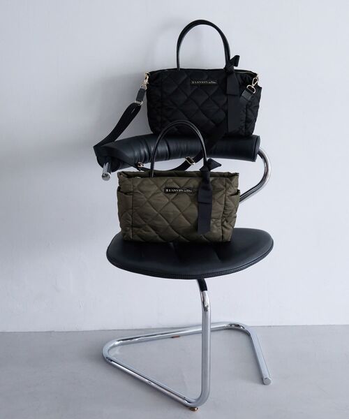 LANVIN en Bleu(ランバンオンブルー)の「オルセー パデッドミニトート(トートバッグ・レディース・ブラック/チャコールグレー・FREE)」の14枚目の写真