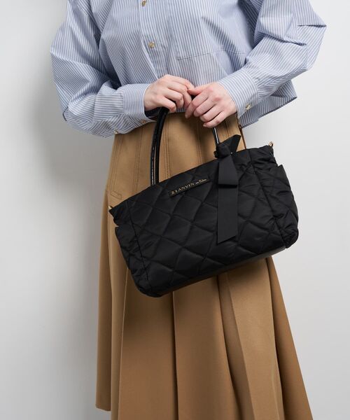 LANVIN en Bleu(ランバンオンブルー)の「オルセー パデッドミニトート(トートバッグ・レディース・ブラック/チャコールグレー・FREE)」の13枚目の写真