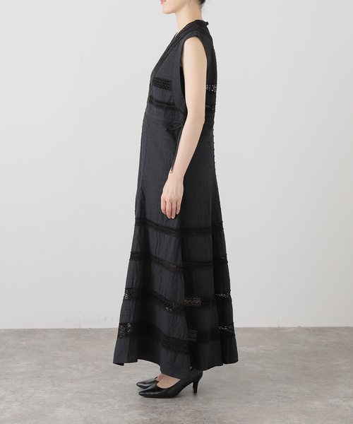 IENA LA BOUCLE ソフトビエラミニワンピース ネイビー IENA LA BOUCLE 強撚サージテーラードジャケット（テーラード