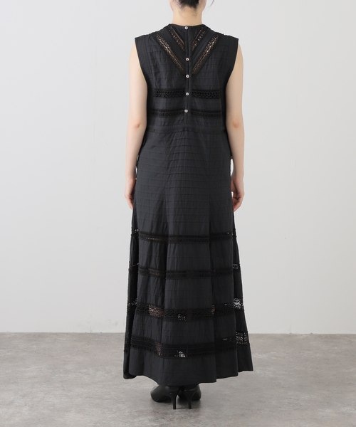 IENA LA BOUCLE(イエナラブークル)の「IENA LA BOUCLE cotton ラインレースワンピース(ワンピース・レディース・ブラック・FREE)」の14枚目の写真