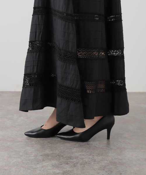 IENA LA BOUCLE(イエナラブークル)の「IENA LA BOUCLE cotton ラインレースワンピース(ワンピース・レディース・ブラック・FREE)」の17枚目の写真