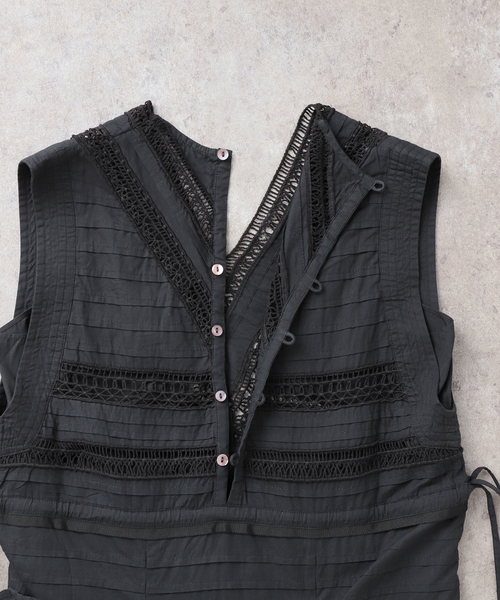 IENA LA BOUCLE(イエナラブークル)の「IENA LA BOUCLE cotton ラインレースワンピース(ワンピース・レディース・ブラック・FREE)」の18枚目の写真