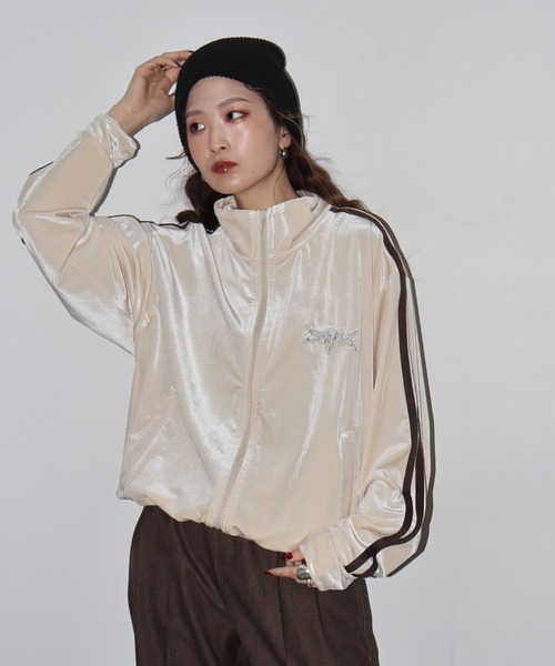 セール】RESHAM ベロア サイドライントラックジャケット（ジャージ