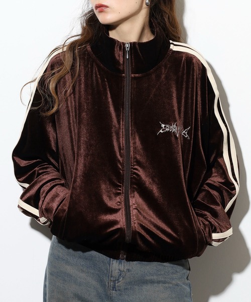 セール】RESHAM ベロア サイドライントラックジャケット（ジャージ