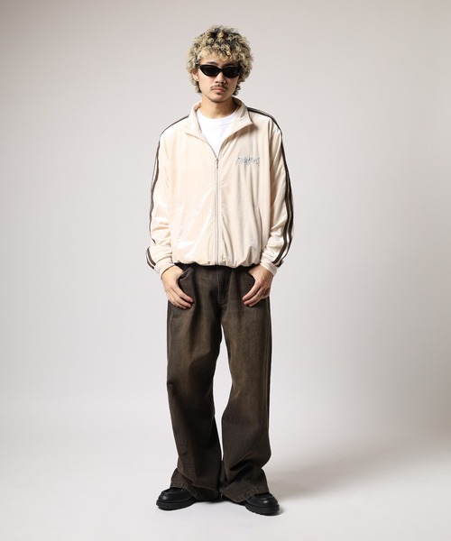 RESHAM ベロア サイドライントラックジャケット（ジャージ