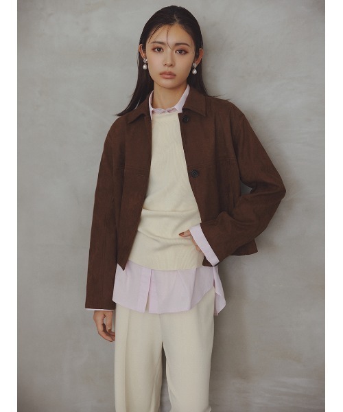 MilaOwen（ミラ オーウェン）　ステンカラースウェードブルゾン Mila Owen（ミラオーウェン）の「ステンカラースウェードブルゾン