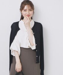index | 《美人百花掲載》ビジュークルーネックカーディガン【洗濯機洗い可/UVケア/接触冷感/抗ピル】(カーディガン/ボレロ)