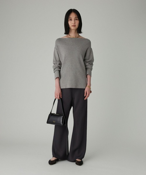 BABYLONE（バビロン）の「アセテートバイヤスパンツ（その他パンツ・レディース・チャコール/アイボリー・フリー）」の7枚目の写真