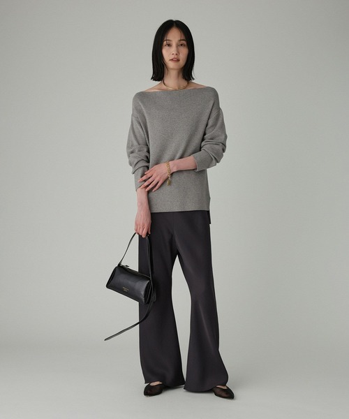 BABYLONE（バビロン）の「アセテートバイヤスパンツ（その他パンツ・レディース・チャコール/アイボリー・フリー）」の8枚目の写真