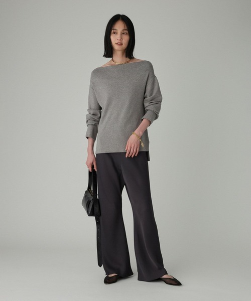 BABYLONE（バビロン）の「アセテートバイヤスパンツ（その他パンツ・レディース・チャコール/アイボリー・フリー）」の9枚目の写真