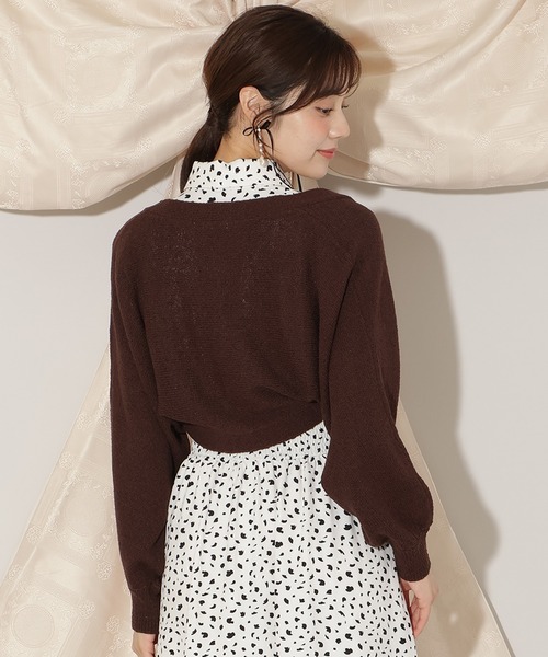 WILLSELECTION（ウィルセレクション）の「ニットボレロカーディガン（カーディガン/ボレロ・レディース・ピンク/ダークブラウン/ブラック・FREE）」の21枚目の写真