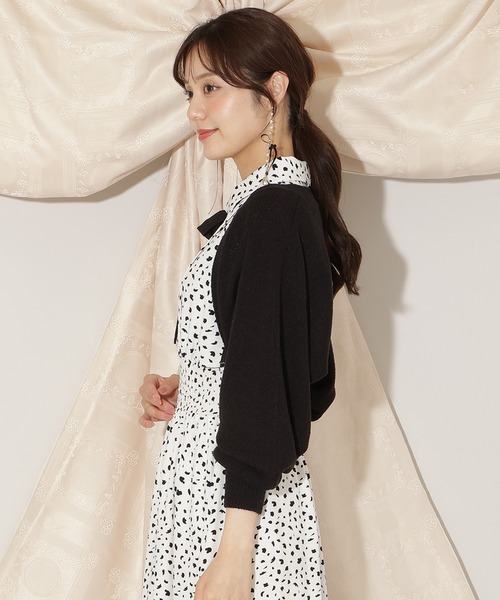 WILLSELECTION（ウィルセレクション）の「ニットボレロカーディガン（カーディガン/ボレロ・レディース・ピンク/ダークブラウン/ブラック・FREE）」の10枚目の写真