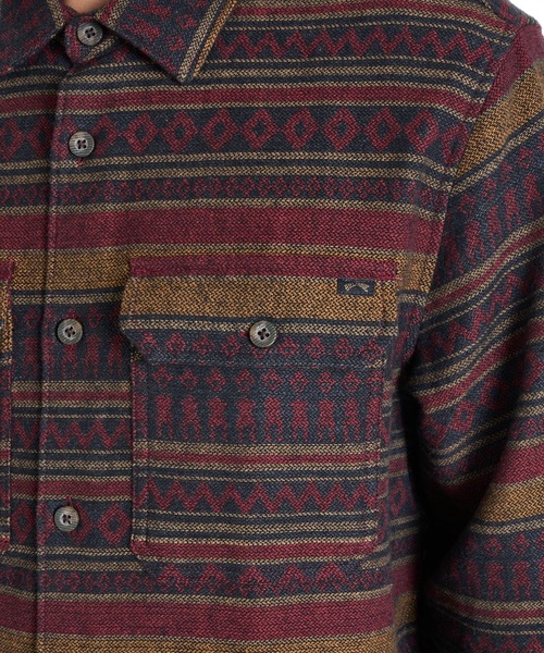 BILLABONG(ビラボン)の「BILLABONG メンズ 24A053501-OFFSHORE JACQUARD FLANNEL 長袖シャツ 【2025年秋冬モデル】/ビラボンジャガードボーダー柄長袖シャツ(シャツ/ブラウス・メンズ・サンドベージュ/ブラウン系その他・MEDIUM/LARGE/X-LARGE)」の5枚目の写真