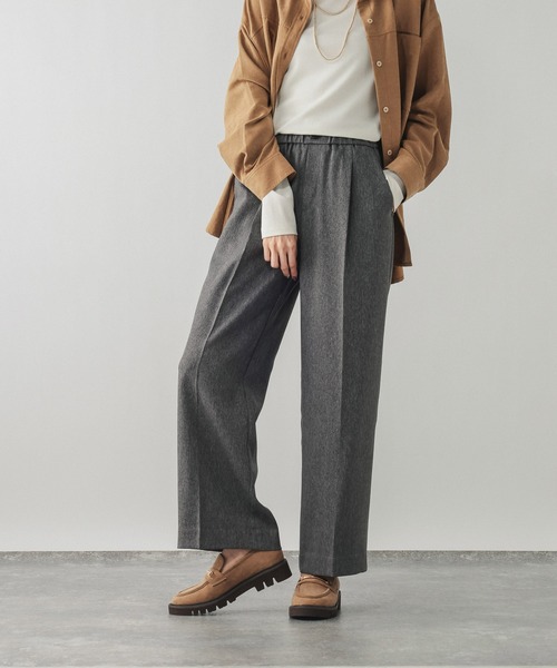 GLOBAL WORK（グローバルワーク）の「スッキリイージーパンツ/571422（その他パンツ・レディース・ネイビー/ベージュ/ブラウン/チャコールグレー/杢グレー/ブラック・X-SMALL/SMALL/MEDIUM/LARGE）」の4枚目の写真