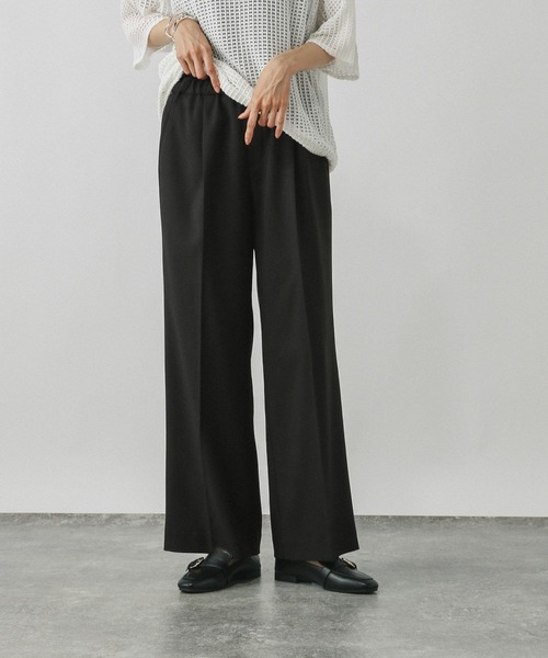 GLOBAL WORK（グローバルワーク）の「スッキリイージーパンツ/571422（その他パンツ・レディース・ネイビー/ベージュ/ブラウン/チャコールグレー/杢グレー/ブラック・X-SMALL/SMALL/MEDIUM/LARGE）」の2枚目の写真