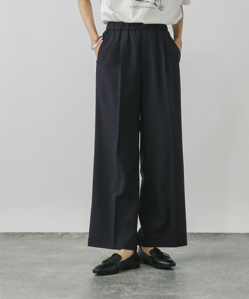 GLOBAL WORK（グローバルワーク）の「スッキリイージーパンツ/571422（その他パンツ・レディース・ネイビー/ベージュ/ブラウン/チャコールグレー/杢グレー/ブラック・X-SMALL/SMALL/MEDIUM/LARGE）」の8枚目の写真