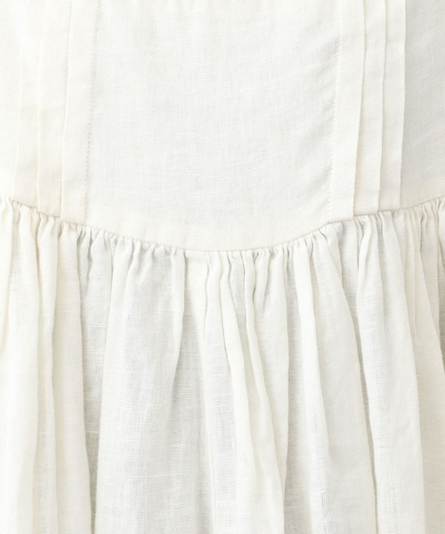 studio CLIP（スタディオクリップ）の「《natural by clip》リネンギャザーキャミワンピース（ワンピース・レディース・ブラウン/ホワイト/カーキ/スミクロ・FREE）」の21枚目の写真