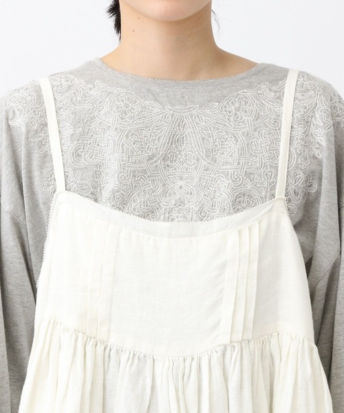 studio CLIP（スタディオクリップ）の「《natural by clip》リネンギャザーキャミワンピース（ワンピース・レディース・ブラウン/ホワイト/カーキ/スミクロ・FREE）」の16枚目の写真