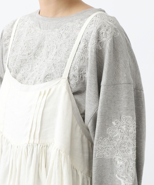 studio CLIP（スタディオクリップ）の「《natural by clip》リネンギャザーキャミワンピース（ワンピース・レディース・ブラウン/ホワイト/カーキ/スミクロ・FREE）」の17枚目の写真