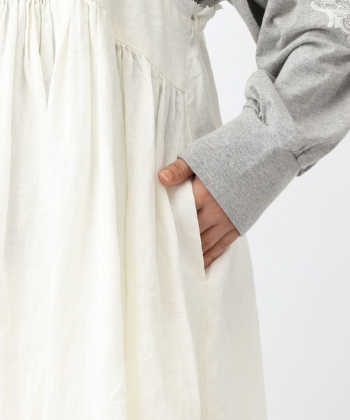 studio CLIP（スタディオクリップ）の「《natural by clip》リネンギャザーキャミワンピース（ワンピース・レディース・ブラウン/ホワイト/カーキ/スミクロ・FREE）」の18枚目の写真