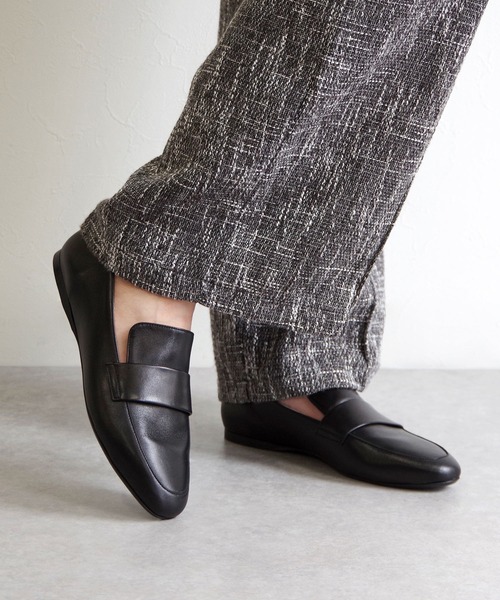 FABIO RUSCONI(ファビオルスコーニ)の「FABIO RUSCONI (ファビオ ルスコーニ) / スクエアトゥレザーローファー(バレエシューズ・レディース・ブラック/ブラウン・39/38/37/36)」の20枚目の写真