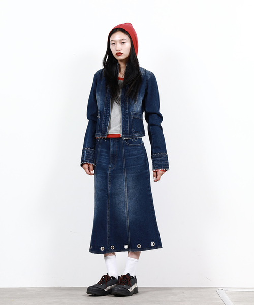 Oriens JOURNAL STANDARD（オリエンス ジャーナルスタンダード）の「レイヤードフーディーロングスリーブトップス（Tシャツ/カットソー・レディース・グレー/ブラウン系その他・FREE）」の21枚目の写真