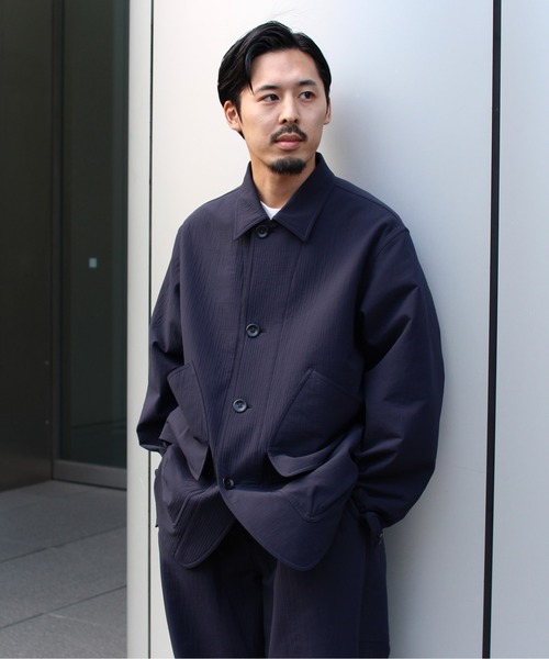 Snow Peak（スノーピーク）の「Snow Peak / Easy Cloth Jacket イージークロス ジャケット（テーラードジャケット・メンズ・ダークネイビー/オリーブ・L/M）」の2枚目の写真