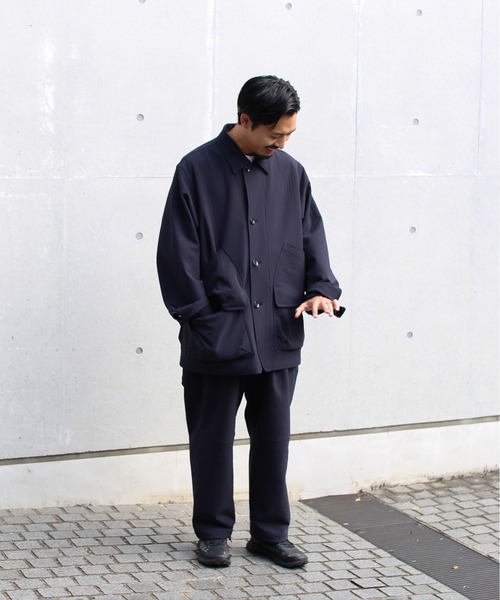 Snow Peak（スノーピーク）の「Snow Peak / Easy Cloth Jacket イージークロス ジャケット（テーラードジャケット・メンズ・ダークネイビー/オリーブ・L/M）」の3枚目の写真