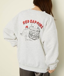 【REDCAPGIRL×DOMDOM】数量限定 REDCAPGIRL×ドムドムコラボ裏起毛デザイントレーナー