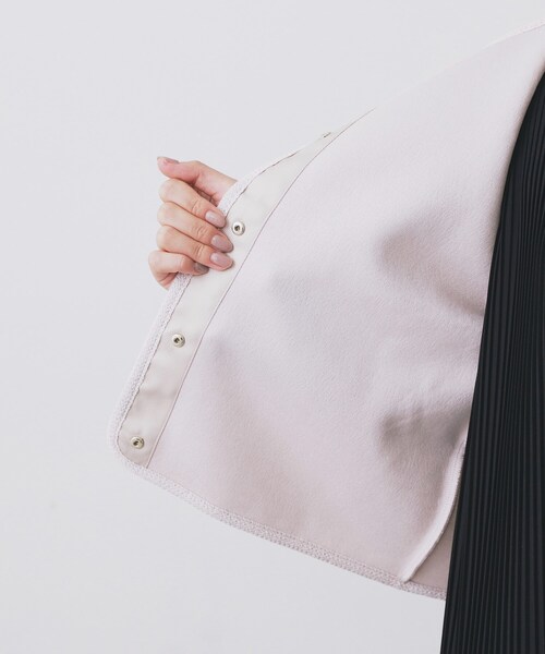 index（インデックス）の「ストレッチノーカラーブルゾン【洗濯機OK】（ブルゾン・レディース・ネイビー/アイボリー/サンドベージュ・36/42/38/40/44）」の10枚目の写真