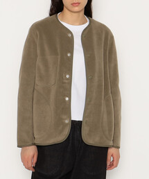 WOMEN'S FLEECE COLLARLESS JACKET