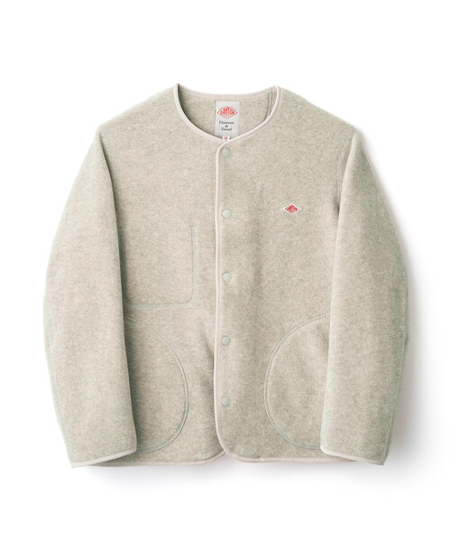 DANTON(ダントン)の「WOMEN'S FLEECE COLLARLESS JACKET(その他トップス・レディース・グリーン/チャコール/カーキ/オレンジ系その他/クリーム/ブラック/ダークグレー・34/36/38)」の4枚目の写真