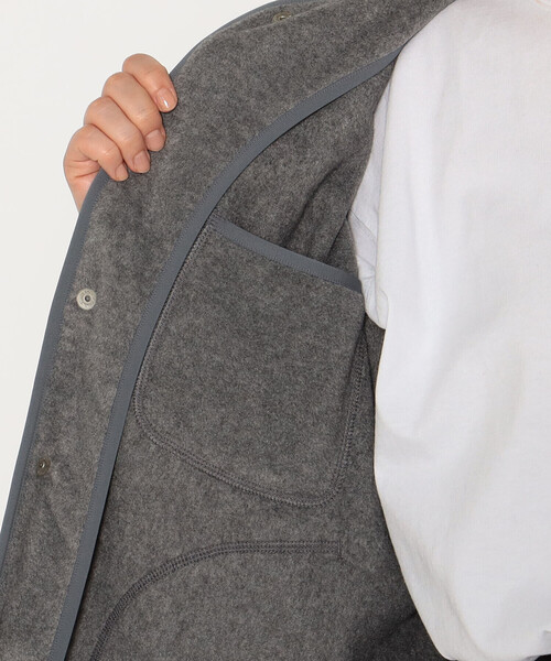 DANTON(ダントン)の「WOMEN'S FLEECE COLLARLESS JACKET(その他トップス・レディース・グリーン/チャコール/カーキ/オレンジ系その他/クリーム/ブラック/ダークグレー・34/36/38)」の15枚目の写真