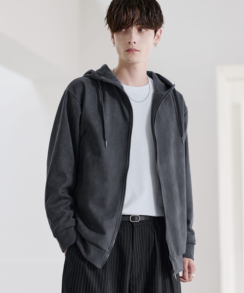 Buyer's Select/ポリスウェードハイネックフルジップパーカー