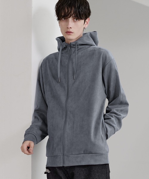 Buyer's Select/ポリスウェードハイネックフルジップパーカー