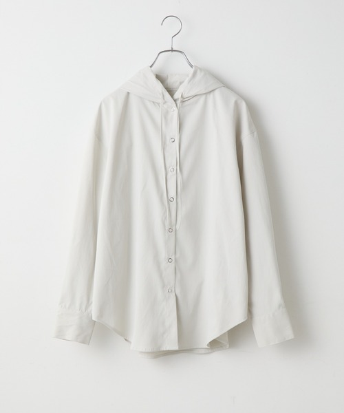 COLONY 2139(コロニートゥーワンスリーナイン)の「起毛フードシャツ(シャツ/ブラウス・レディース・ブラック/ブラウン/グレイッシュベージュ・FREE)」の3枚目の写真