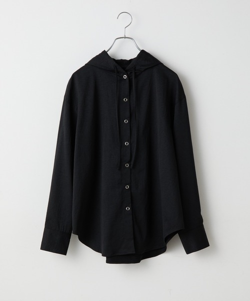 COLONY 2139(コロニートゥーワンスリーナイン)の「起毛フードシャツ(シャツ/ブラウス・レディース・ブラック/ブラウン/グレイッシュベージュ・FREE)」の1枚目の写真