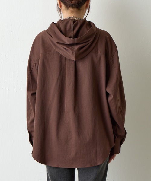 COLONY 2139(コロニートゥーワンスリーナイン)の「起毛フードシャツ(シャツ/ブラウス・レディース・ブラック/ブラウン/グレイッシュベージュ・FREE)」の14枚目の写真