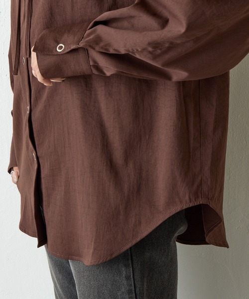 COLONY 2139(コロニートゥーワンスリーナイン)の「起毛フードシャツ(シャツ/ブラウス・レディース・ブラック/ブラウン/グレイッシュベージュ・FREE)」の21枚目の写真