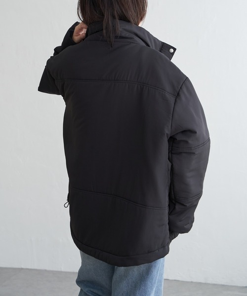 VENCEEXCHANGE（ヴァンスエクスチェンジ）の「スタンド中綿コート（ダウンジャケット/コート・レディース・キャメル/ブラック/オフホワイト・FREE）」の15枚目の写真